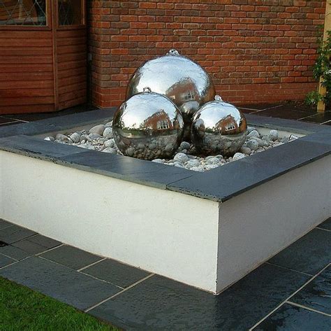 silver ball water feature|ball water feature fountain.